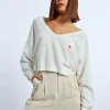 Pull crop motif c艙ur