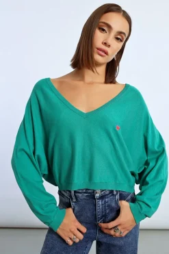 Pull crop motif c艙ur