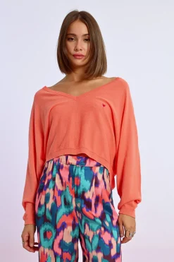 Pull crop motif c艙ur