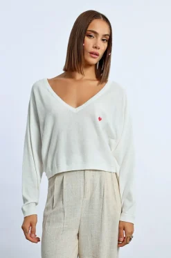 Pull crop motif c艙ur