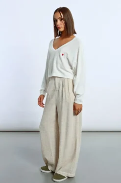 Pull crop motif c艙ur
