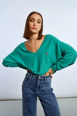 Pull crop motif c艙ur