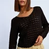 Pull en maille ajourée