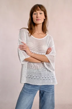 Pull en maille ajourée