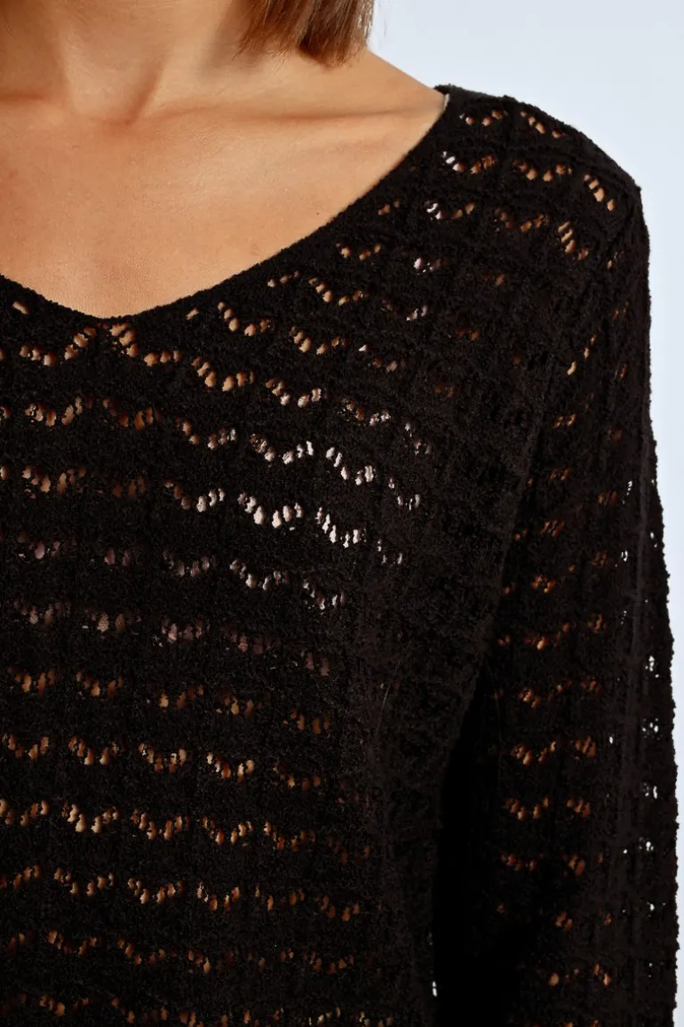 Pull en maille ajourée