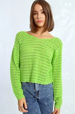 Pull en maille ajourée