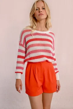 Pull en maille ajourée