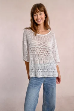 Pull en maille ajourée