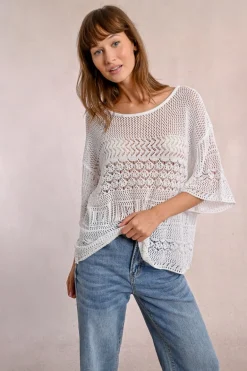 Pull en maille ajourée