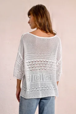Pull en maille ajourée