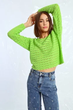 Pull en maille ajourée