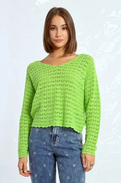 Pull en maille ajourée