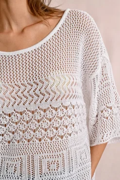Pull en maille ajourée