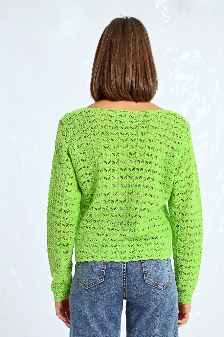 Pull en maille ajourée