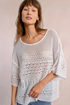 Pull en maille ajourée