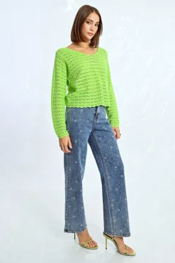 Pull en maille ajourée