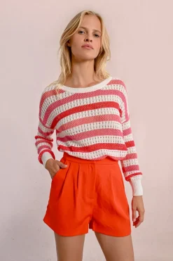 Pull en maille ajourée