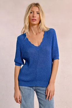 Pull en maille col V