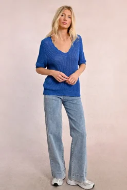 Pull en maille col V