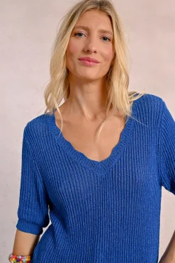 Pull en maille col V