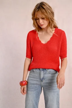 Pull en maille col V