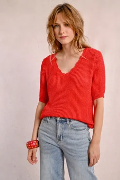 Pull en maille col V