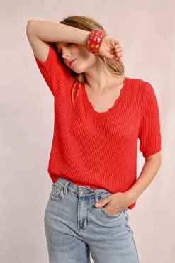 Pull en maille col V