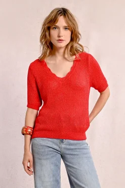 Pull en maille col V