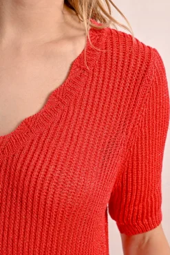 Pull en maille col V