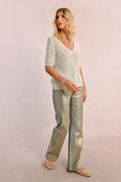 Pull en maille col V