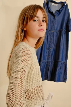 Pull en maille fine, manches longues