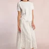 Pull en maille, manches courtes en dentelle