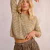 Pull en maille manches longues en semi-transparence