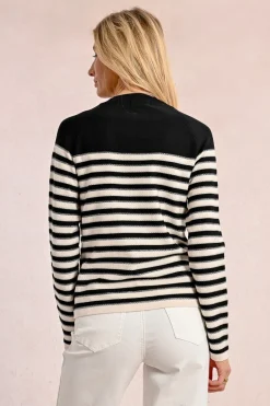 Pull en maille manches longues, marinière