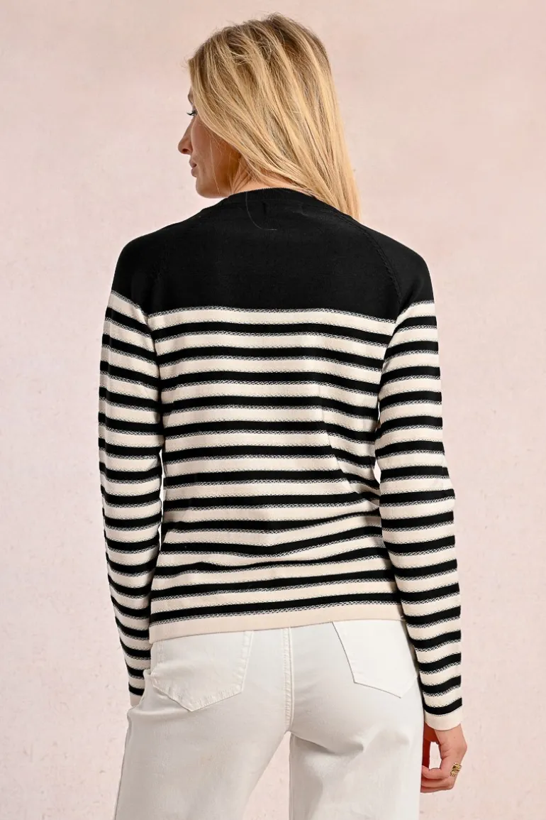 Pull en maille manches longues, marinière