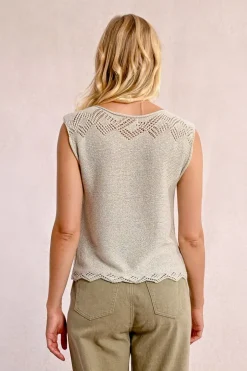 Pull en maille sans manches