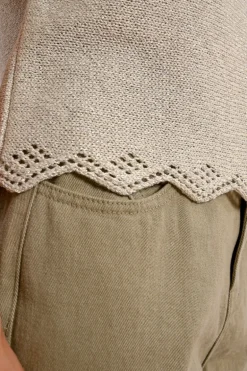Pull en maille sans manches