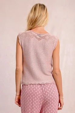 Pull en maille sans manches
