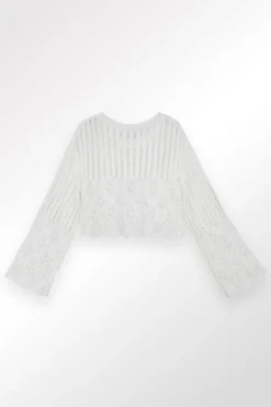 Pull en maille, semi-transparent
