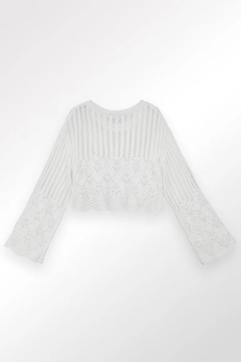 Pull en maille, semi-transparent