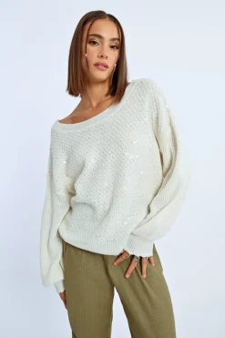 Pull oversize à sequins