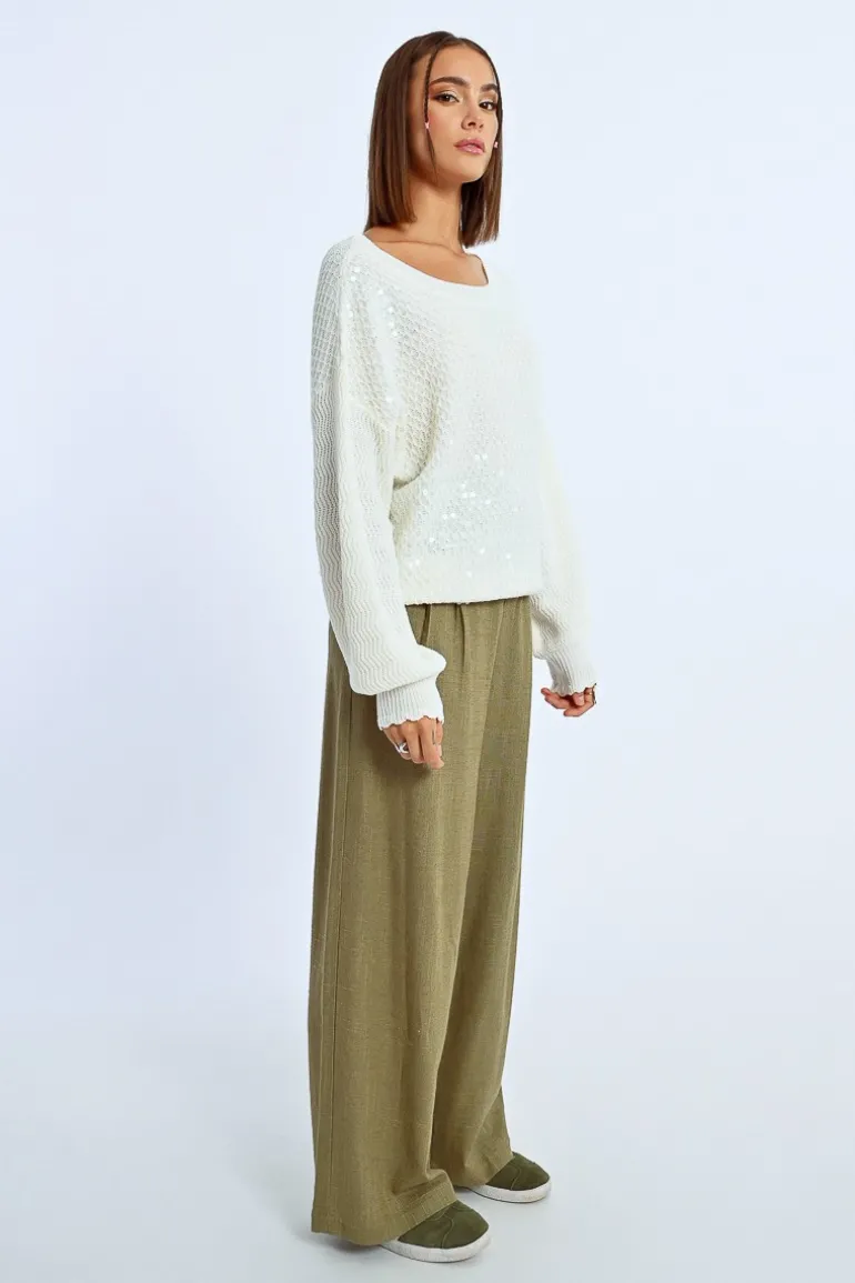 Pull oversize à sequins