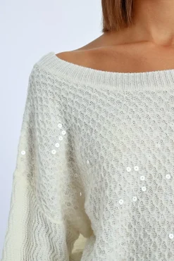 Pull oversize à sequins