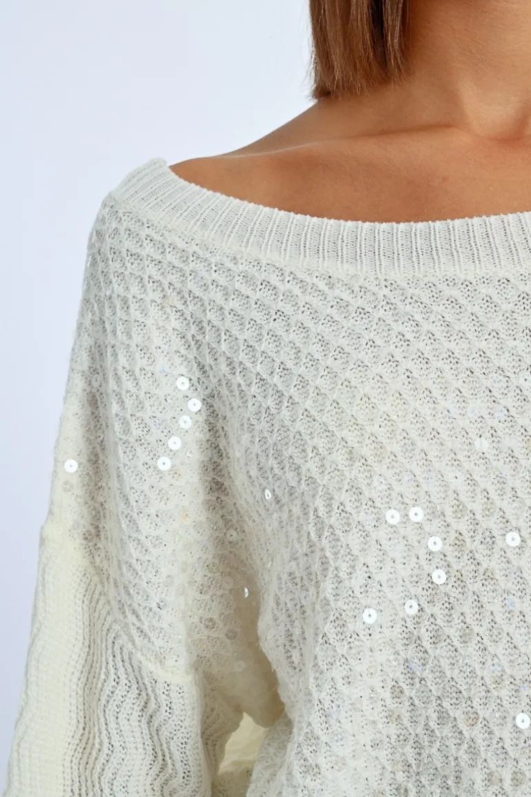 Pull oversize à sequins