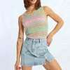 Pull sans manches en maille