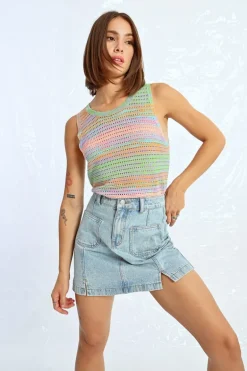 Pull sans manches en maille