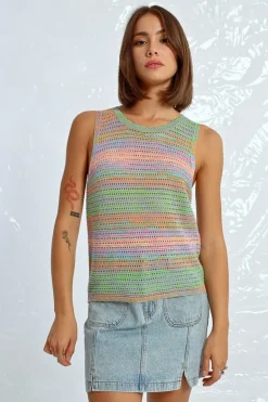 Pull sans manches en maille