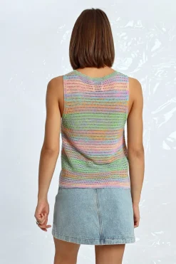 Pull sans manches en maille
