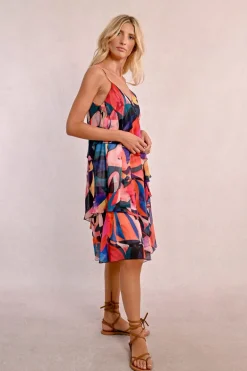Robe asymétrique à imprimé