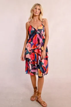 Robe asymétrique à imprimé
